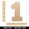 Number 1 One Fun Bold Font Unfinished Craft Wood Holiday Christmas Tree DIY Pre-Drilled Ornament